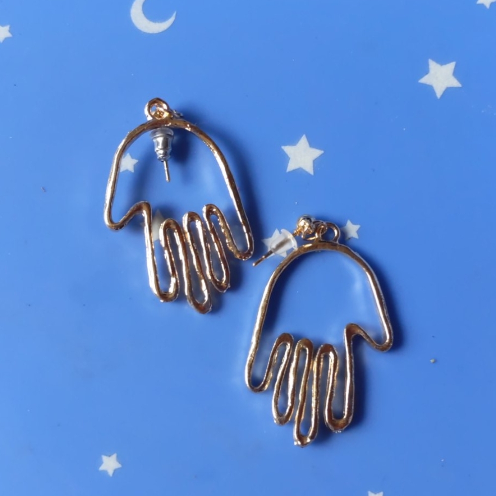 Abstract Palm Earrings